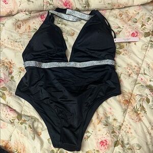 Black Women's Swimwear with Silver Accents from Victoria secret brand new